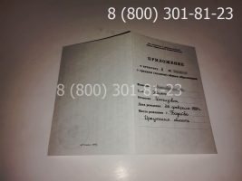 Аттестат 11 класс 1994-2006 годов, старого образца (заполненный), приложение-1