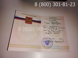 Аттестат 11 класс 2007-2009 годов с заполнением, титульный лист-1