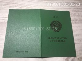 Свидетельство о рождении СССР 1970-1991 годов, образец, обложка